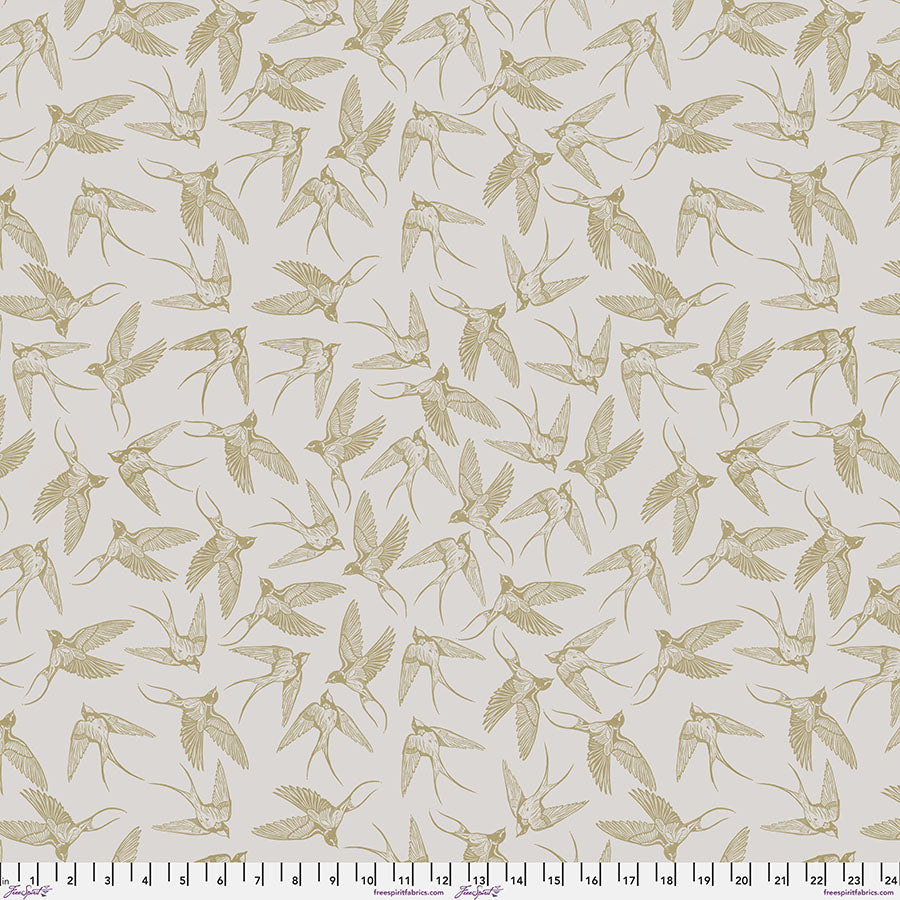 Findings Quilt Fabric, Swallows in Neutral - PWVW043.neutral