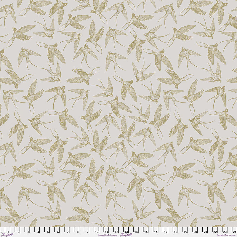 Findings Quilt Fabric, Swallows in Neutral - PWVW043.neutral
