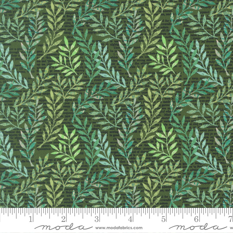 Paper Hamlet Quilt Fabric - Foliage in Topiary Green - 39562 13