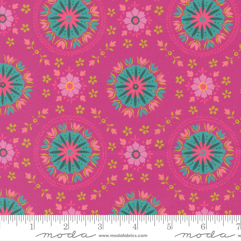 Parlor Quilt Fabric - Mandala in Passion Fruit Pink - 11964 22