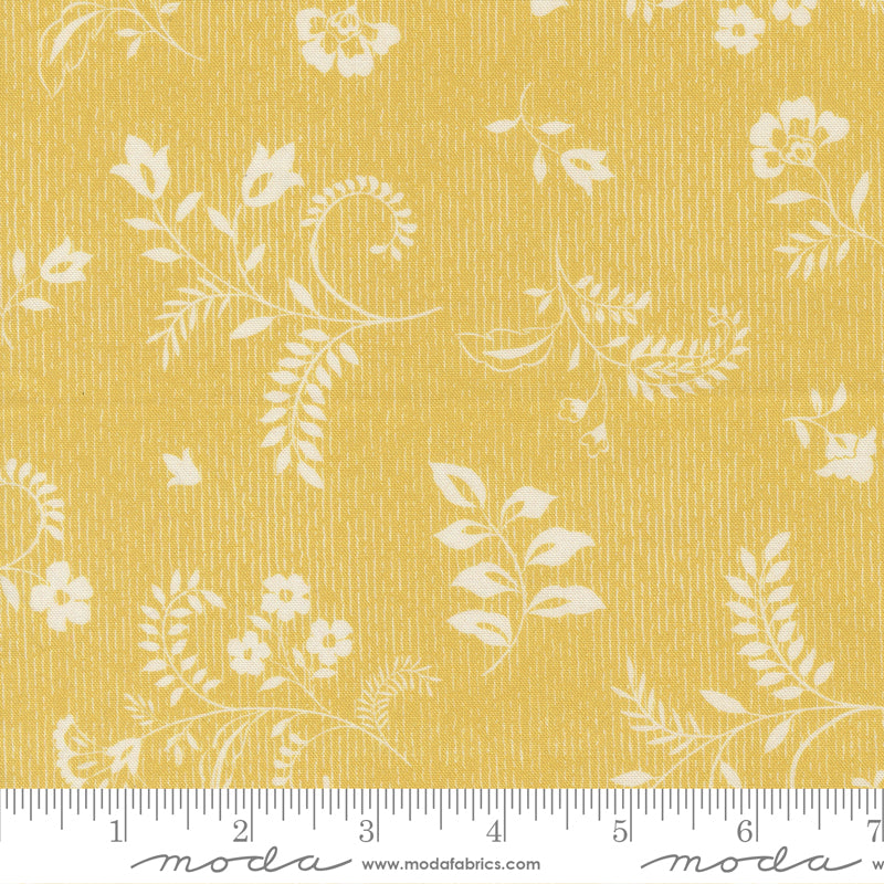 Parlor Quilt Fabric - Boho Flowers in Maize Yellow - 11967 18