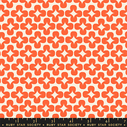 Persimmon Quilt Fabric by Ruby Star Society - Leaf in Florida Red/Orange - RS1125 15
