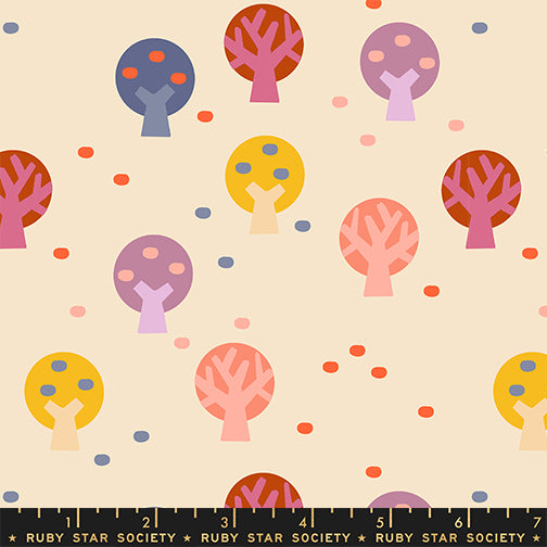 Persimmon Quilt Fabric by Ruby Star Society - The Grove in Shell/Multi - RS1123 12