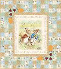 Peter's Garden Adventure Quilt - featuring Peter Rabbit and Benjamin Bunny KT-17250