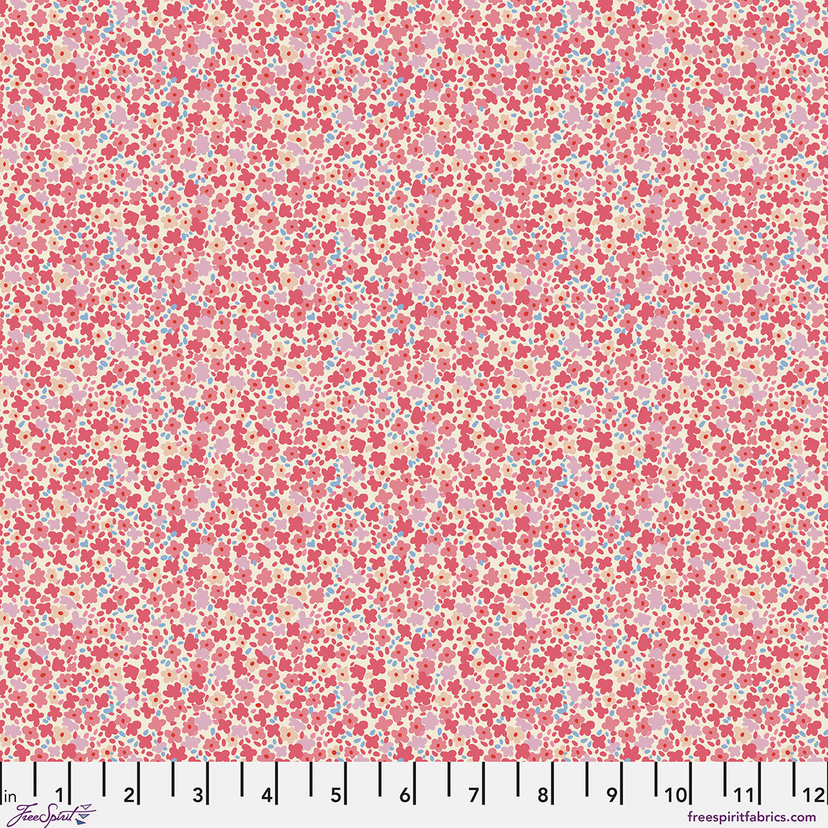 Petite Prints Quilt Fabric - Ditsy in Bloom Pink/Red - PWAE001.BLOOM