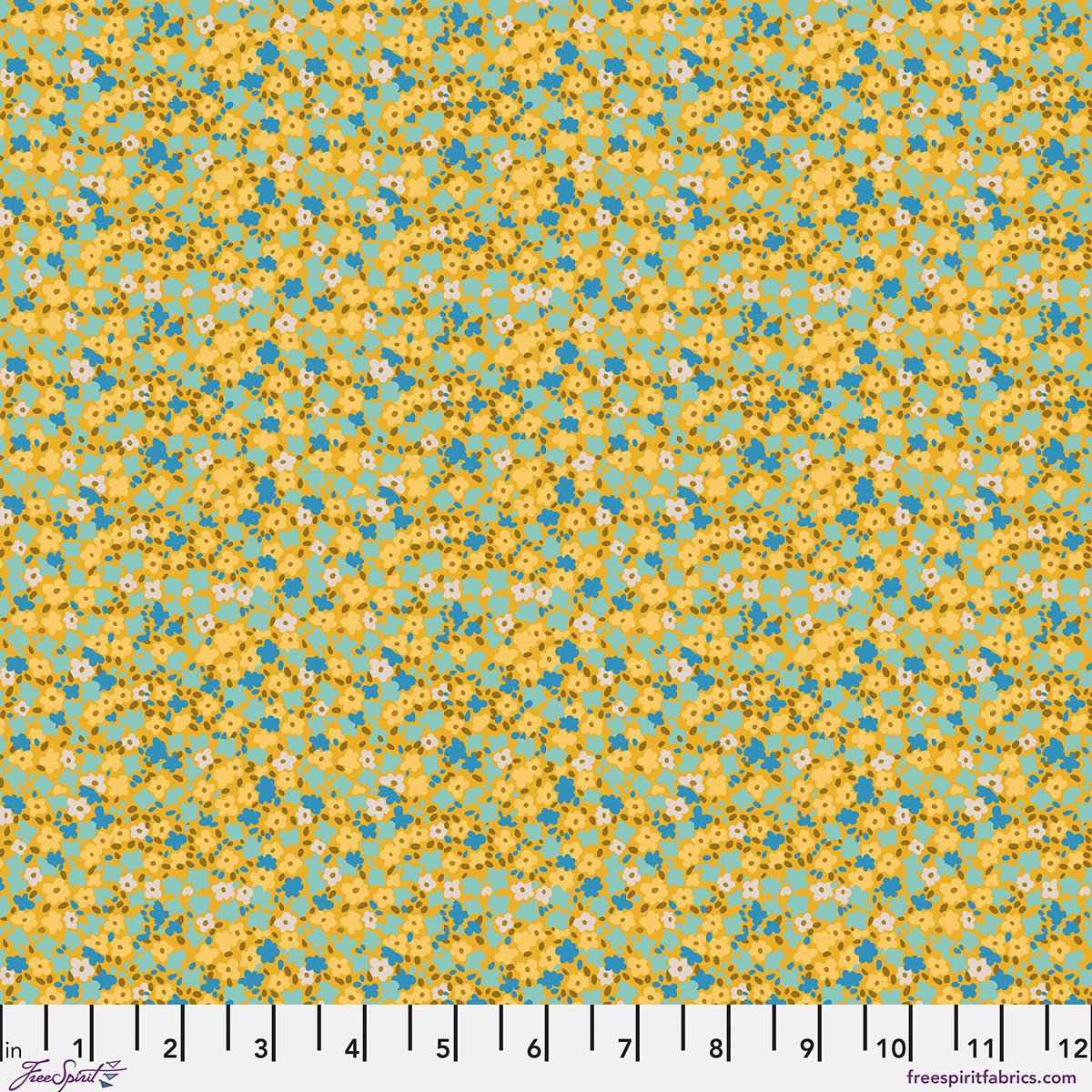 Petite Prints Quilt Fabric - Ditsy in Chamomile Yellow - PWAE001.CHAMOMILE