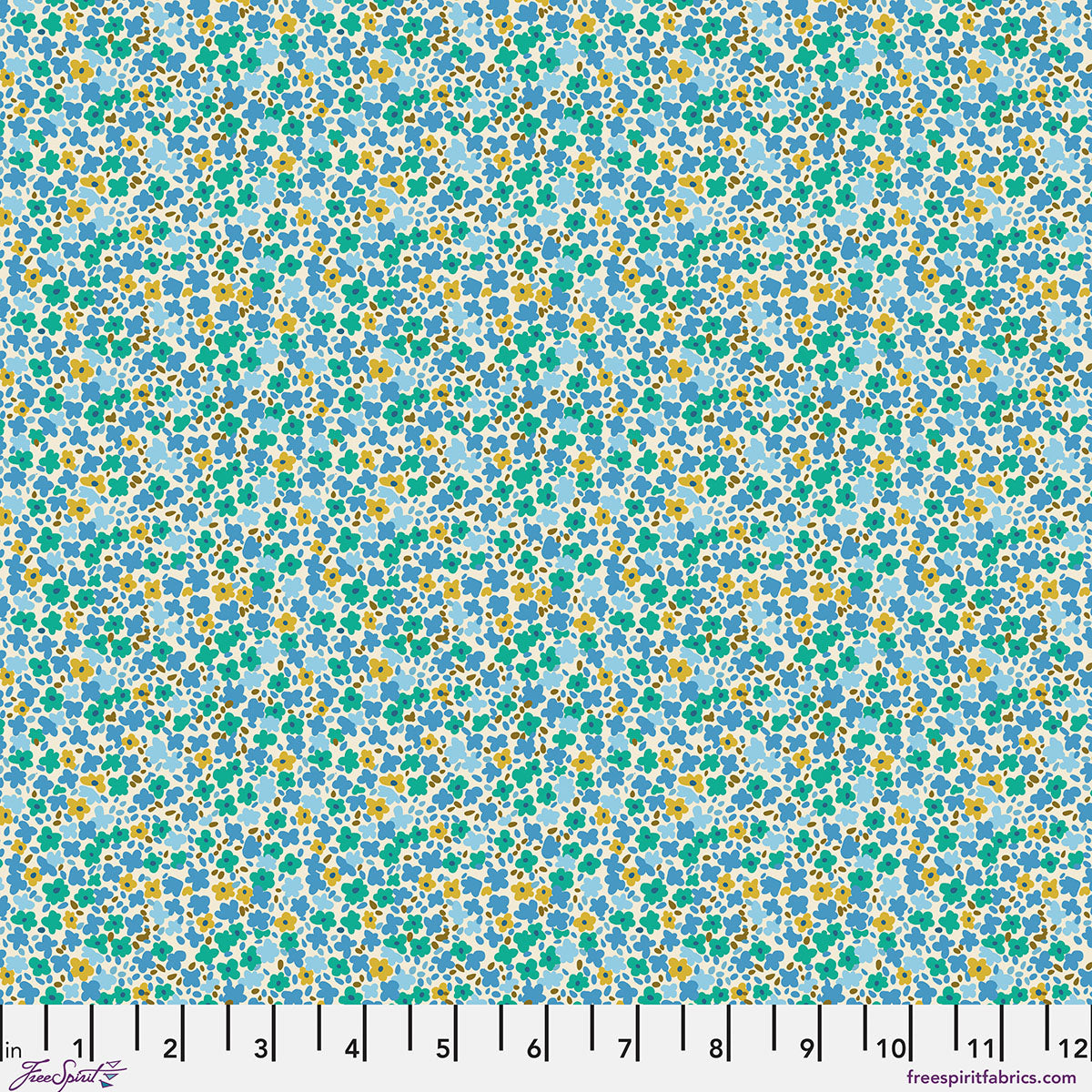 Petite Prints Quilt Fabric - Ditsy in Julep Blue/Green - PWAE001.JULEP