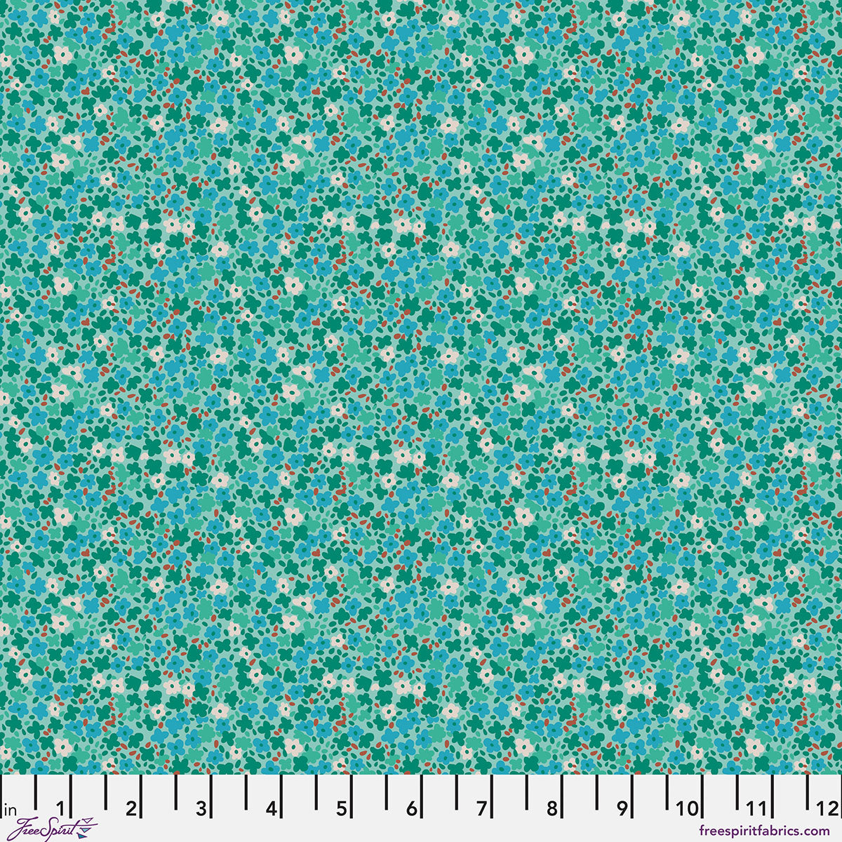 Petite Prints Quilt Fabric - Ditsy in Mint Aqua - PWAE001.MINT