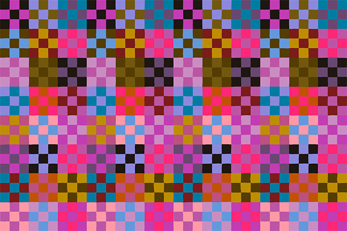 Piecework Quilt Fabric by Anna Maria Parry - Nine Patch in Rich - AMT114-28L
