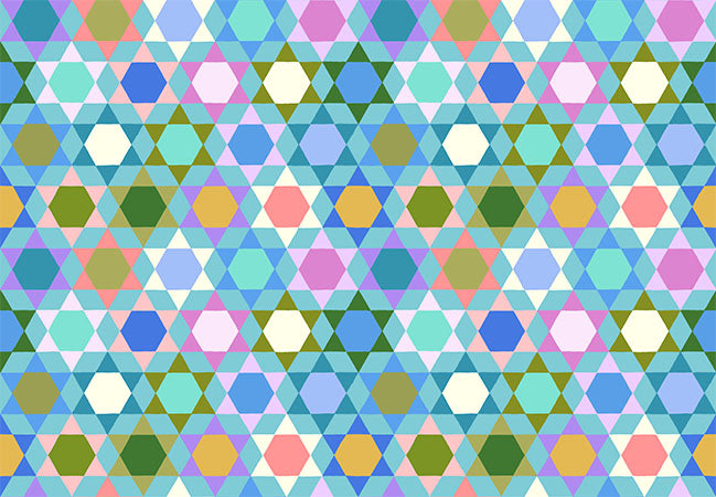 Piecework Quilt Fabric by Anna Maria Parry - Oh My Stars in Daylight - AMT112-40V