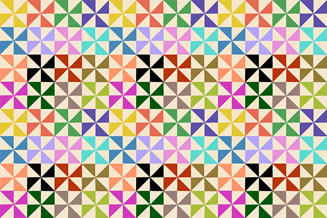 Piecework Quilt Fabric by Anna Maria Parry - Pinwheel in Classic - AMT113-10C