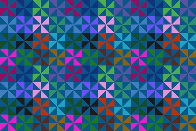 Piecework Quilt Fabric by Anna Maria Parry - Pinwheel in Swish - AMT113-45L