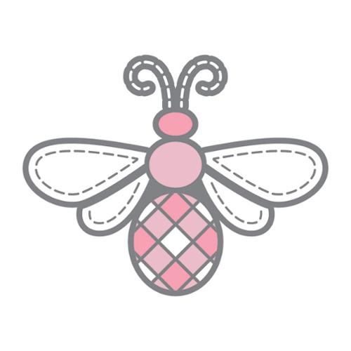 Pink Bee Bonnet Enamel Needle Minder from It's Sew Emma - ISE 833