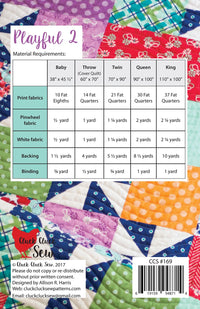 Playful 2 Quilt Pattern by Cluck Cluck Sew - CCS169