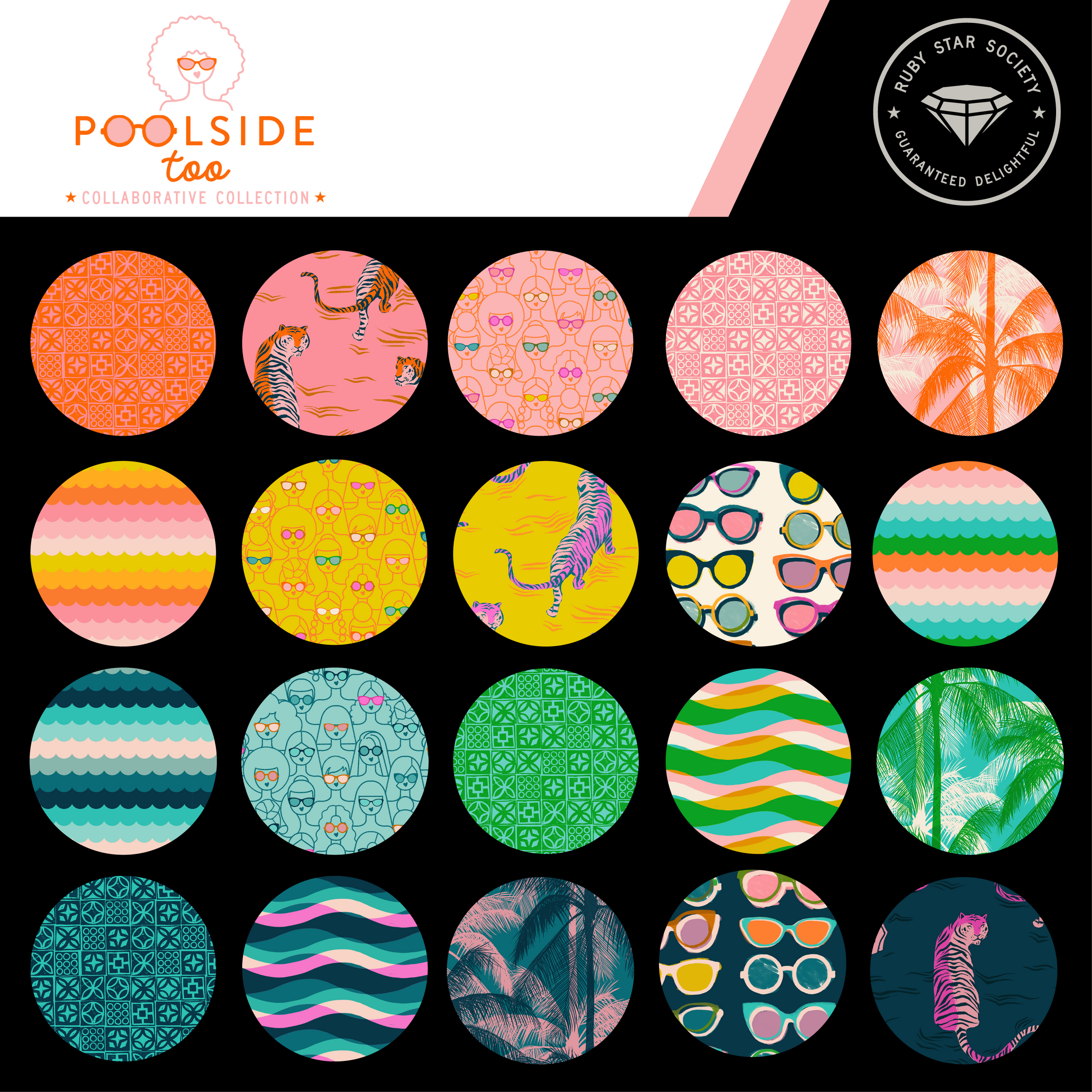 Poolside Too Quilt Fabric by Ruby Star Society - Layer Cake - set of 42 10" squares - RS5197LC