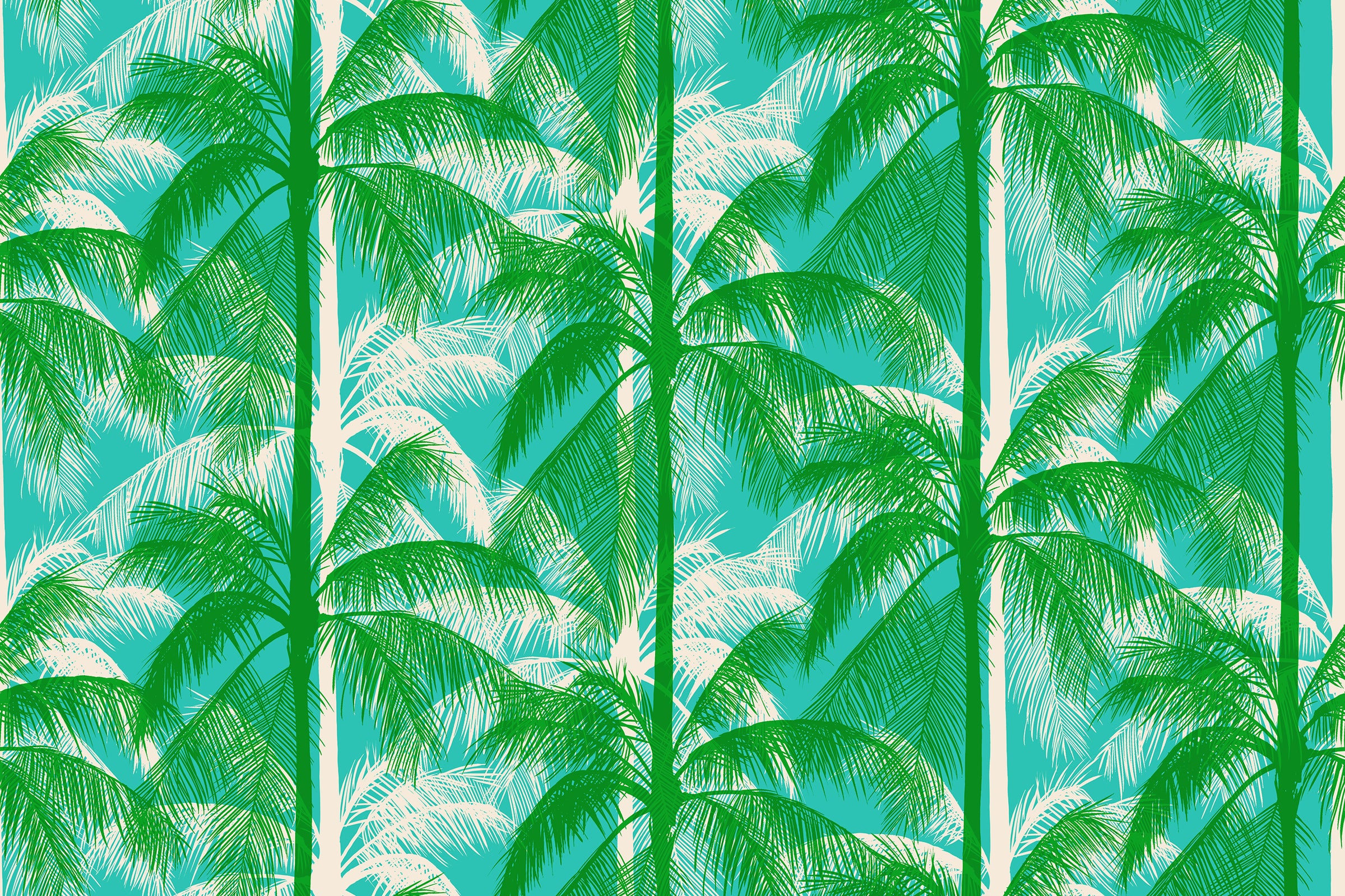 Poolside Too Quilt Fabric by Ruby Star Society - Poolside Palms in Tropic Green/Aqua - RS5197 14