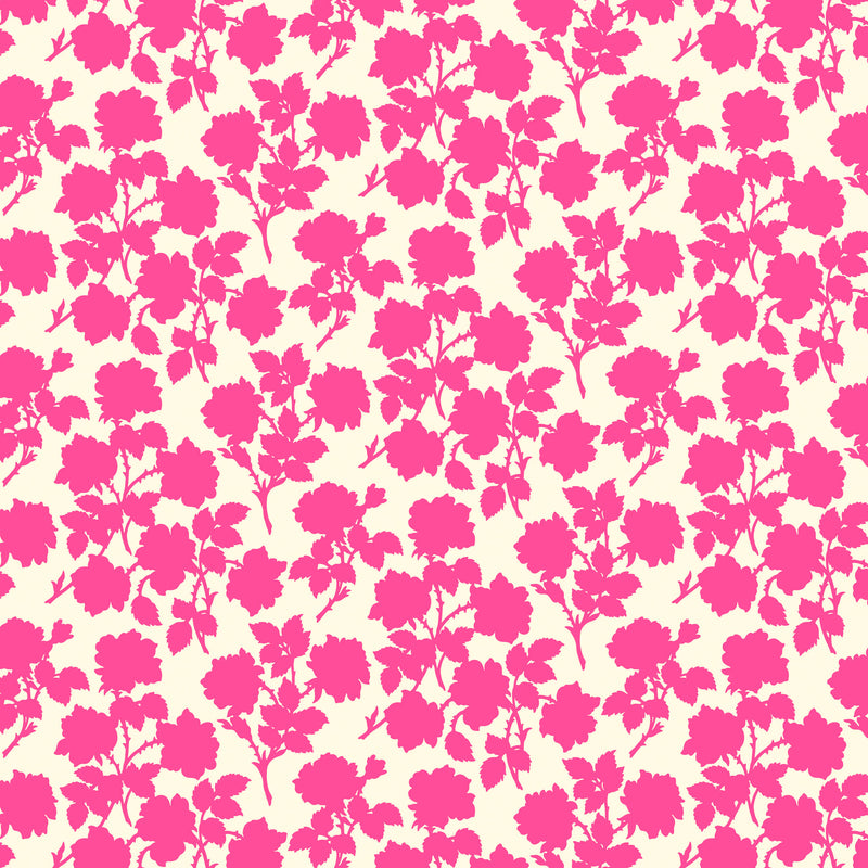 Pop Sugar Quilt Fabric - Bramble Floral in Cerise Cream/Pink - 92055-21
