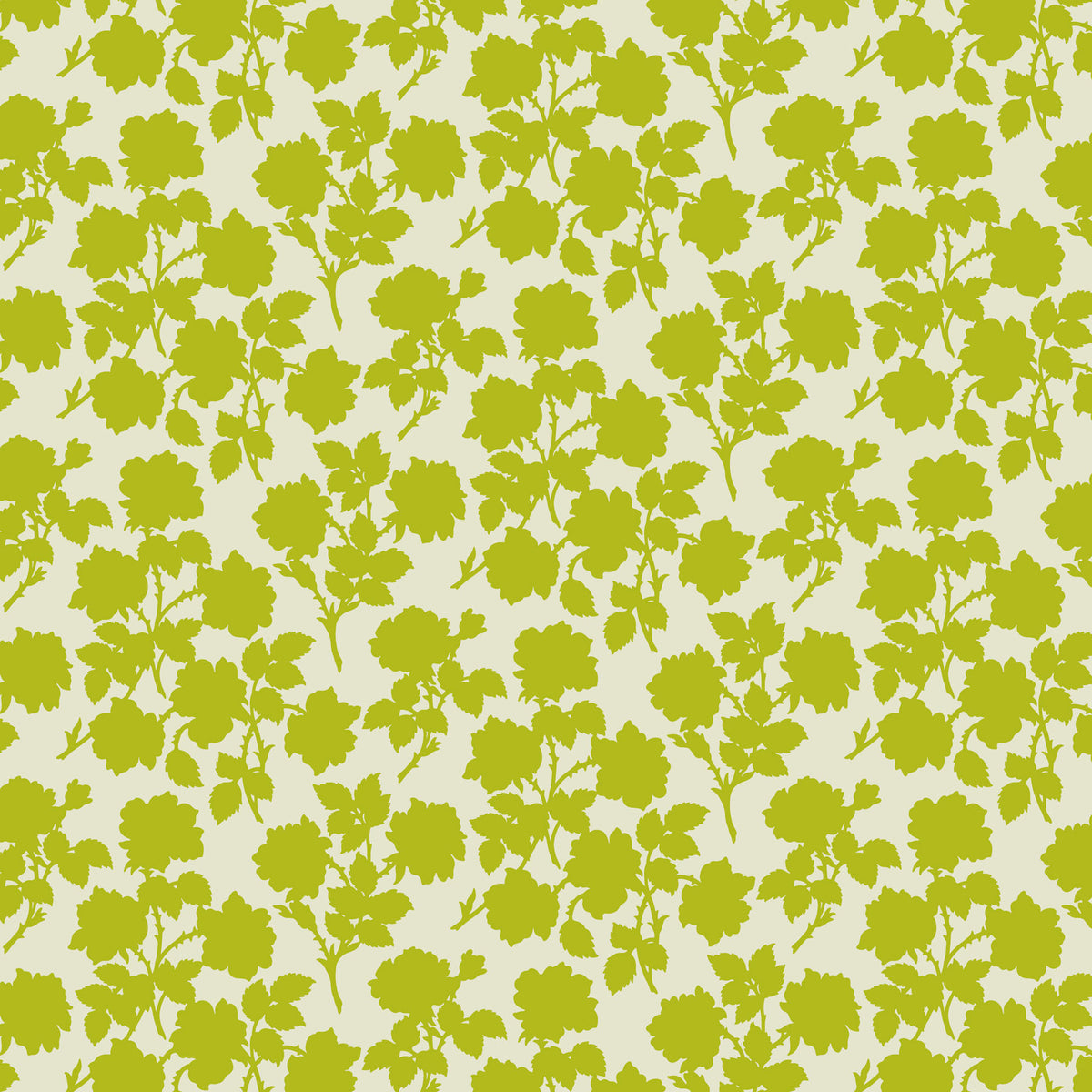 Pop Sugar Quilt Fabric - Bramble Floral in Olive Green - 92055-70
