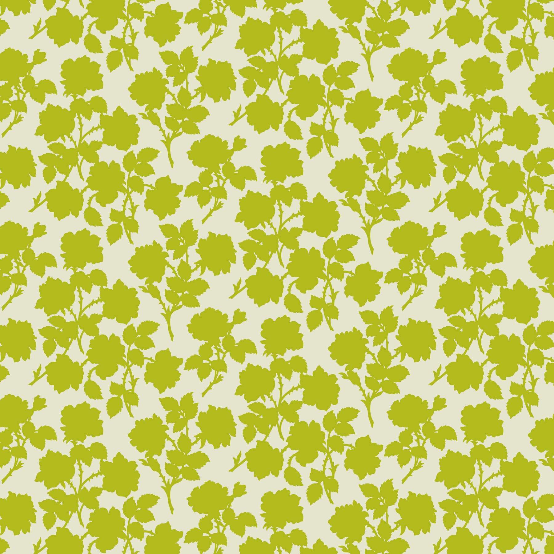 Pop Sugar Quilt Fabric - Bramble Floral in Olive Green - 92055-70