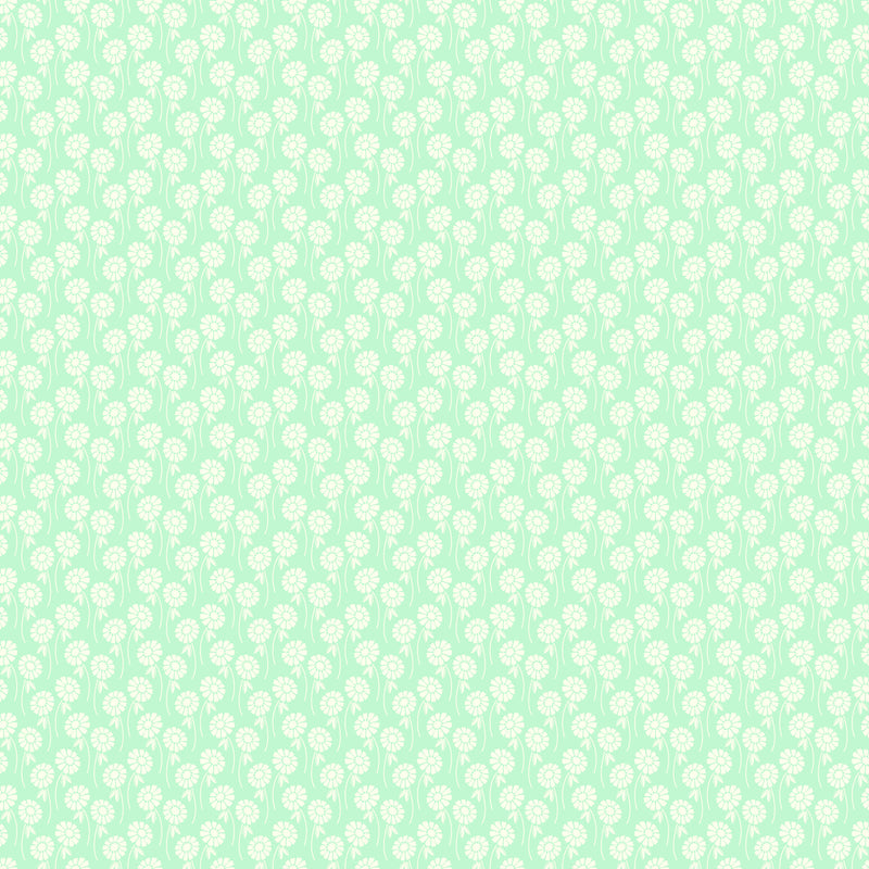 Pop Sugar Quilt Fabric - Upsy Daisy in Aqua - 92061-60