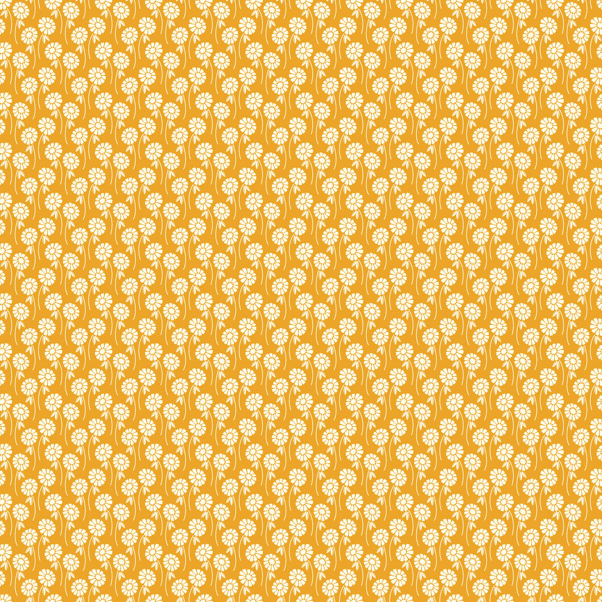 Pop Sugar Quilt Fabric - Upsy Daisy in Butterscotch Gold - 92061-52