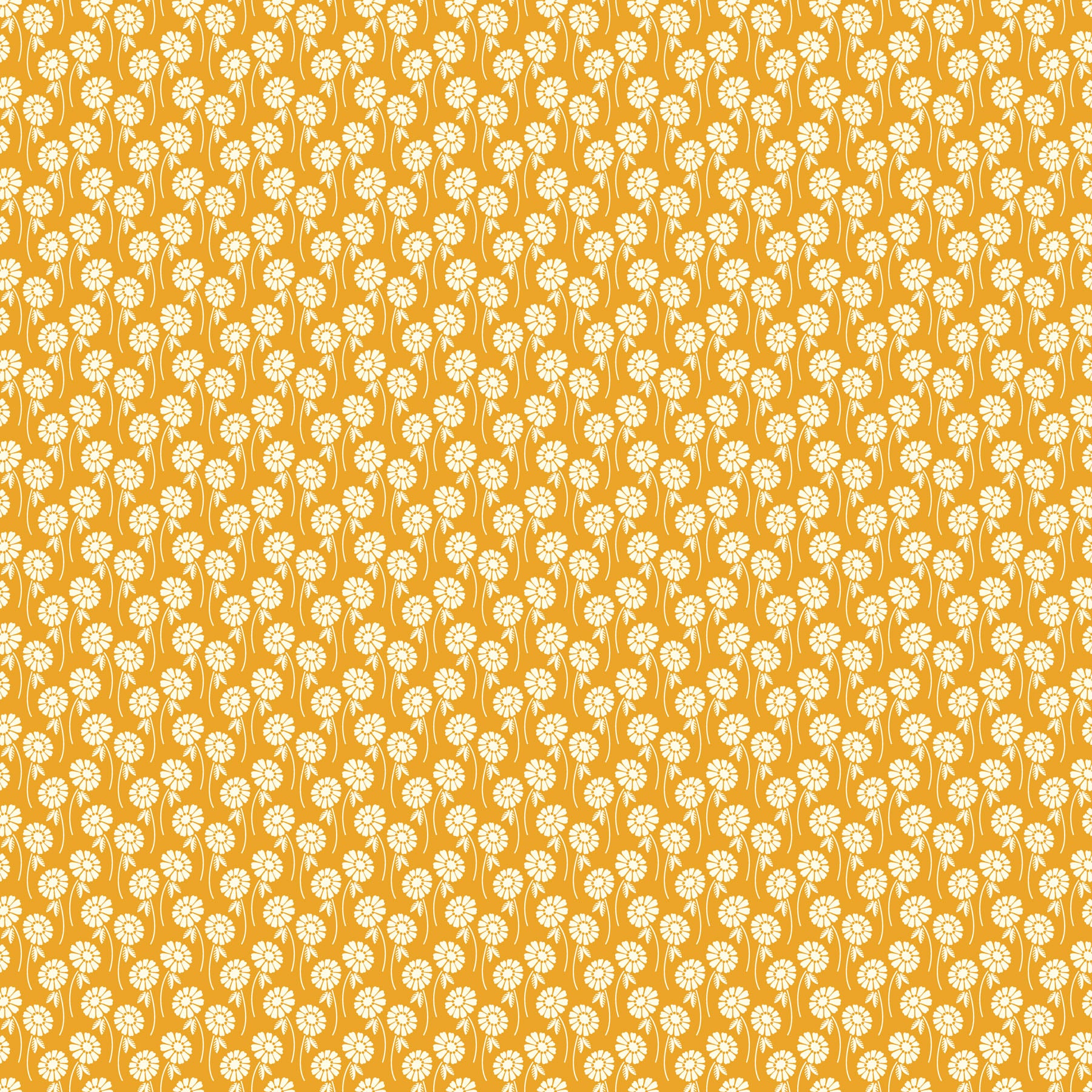 Pop Sugar Quilt Fabric - Upsy Daisy in Butterscotch Gold - 92061-52