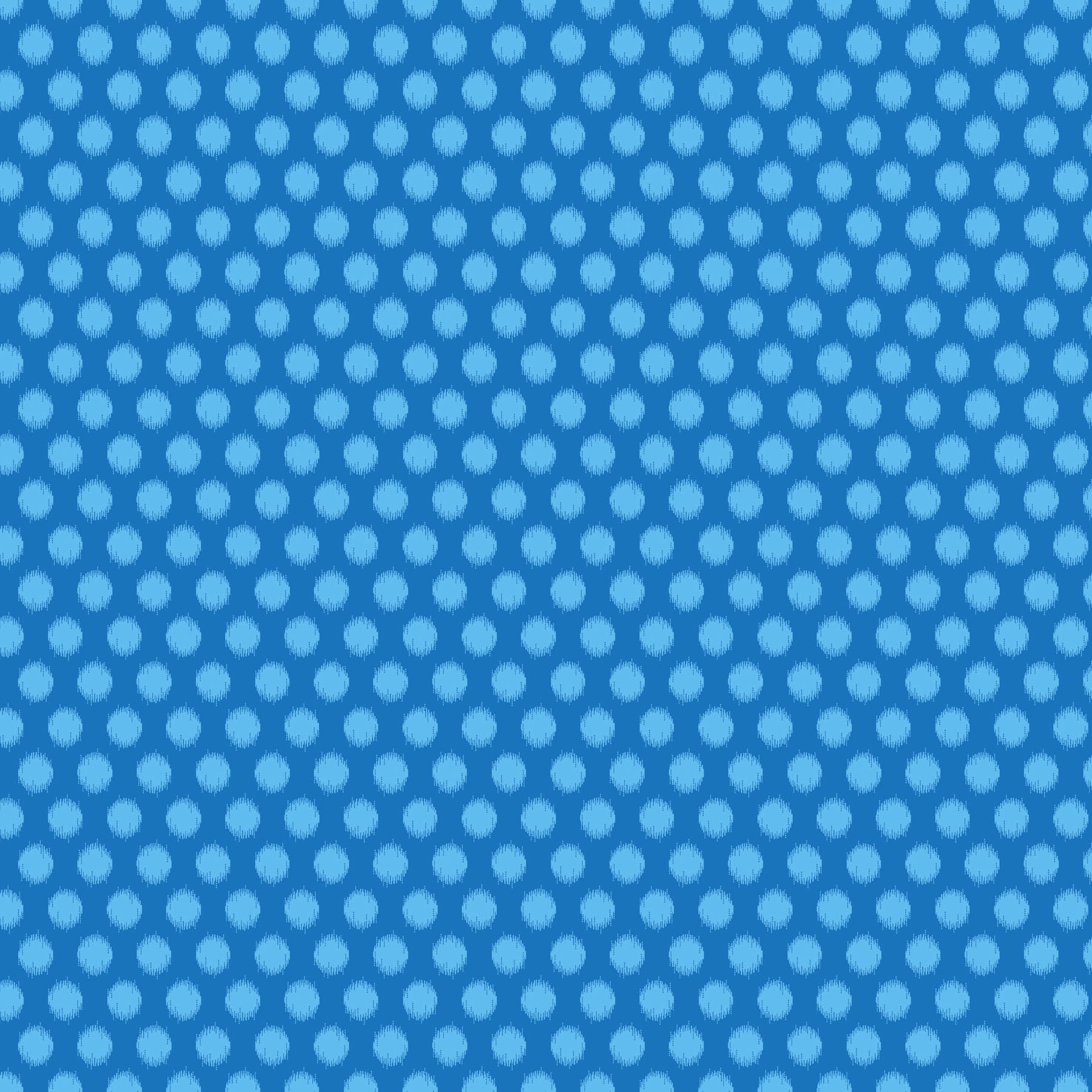 Pop Sugar Quilt Fabric - Top Dot in Blue - 92060-42