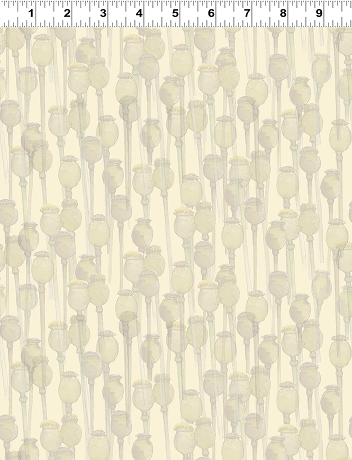 Poppy Dreams Quilt Fabric - Poppy Buds in Cream - Y3989-57