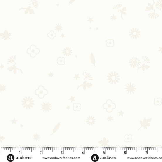 Postmark Quilt Fabric by Alison Glass - Margin in Daisy White - A-1129-L