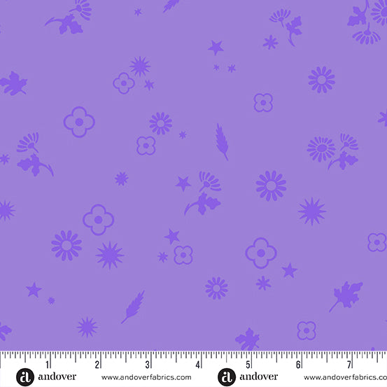 Postmark Quilt Fabric by Alison Glass - Margin in Lilac Purple - A-1129-P