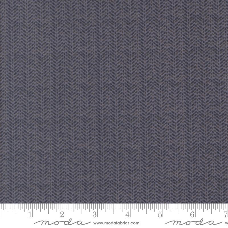 Prairie Gatherings Flannel Quilt Fabric - Herringbone Stripe in Indigo Blue - 100% COTTON FLANNEL - 49318 16F