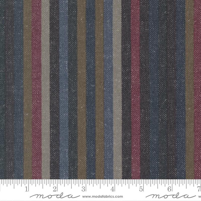 Prairie Gatherings Flannel Quilt Fabric - Lumberjack Stripes in Brown - 100% COTTON FLANNEL - 49310 20F