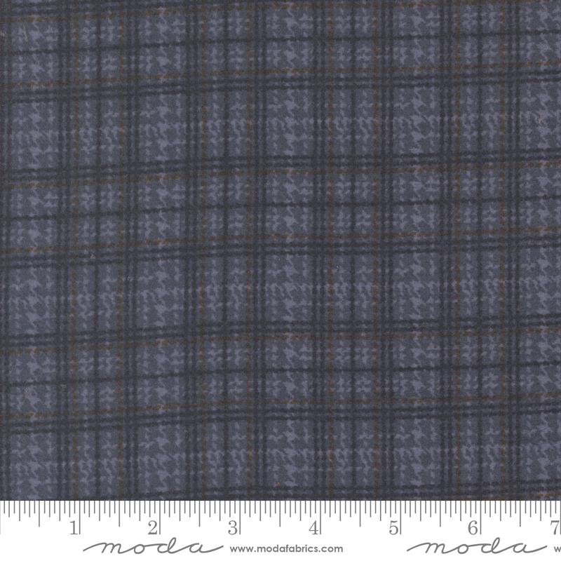 Prairie Gatherings Flannel Quilt Fabric - Mini Plaid in American Blue - 100% COTTON FLANNEL - 49314 17F