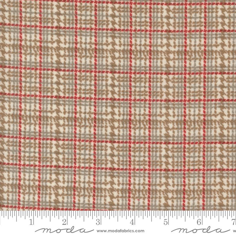 Prairie Gatherings Flannel Quilt Fabric - Mini Plaid in Porcelain Multi - 100% COTTON FLANNEL - 49314 11F