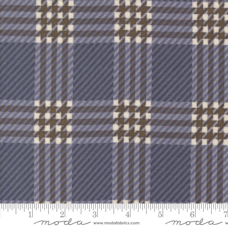  Prairie Gatherings Flannel Quilt Fabric - Window Pane Plaid in Indigo Blue - 100% COTTON FLANNEL - 49313 16F