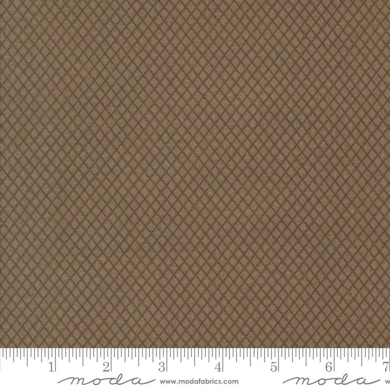 Prairie Gatherings Flannel Quilt Fabric - Wire Mesh in Teak Brown - 100% COTTON FLANNEL - 49316 14F
