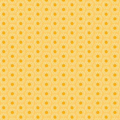 Purrty Plants and Cats Quilt Fabric - Geo in Mustard Yellow - 2600 31540 S