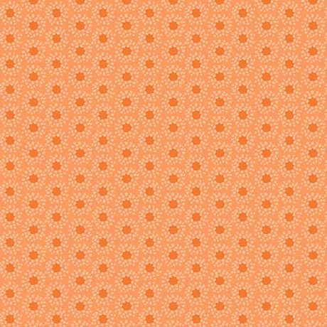 Purrty Plants and Cats Quilt Fabric - Geo in Light Orange - 2600 31540 O