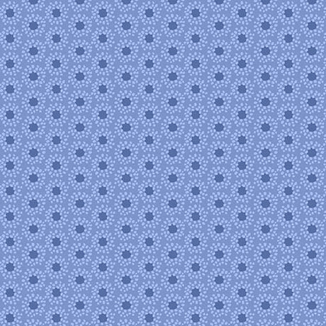 Purrty Plants and Cats Quilt Fabric - Geo in Lilac Blue - 2600 31540 L