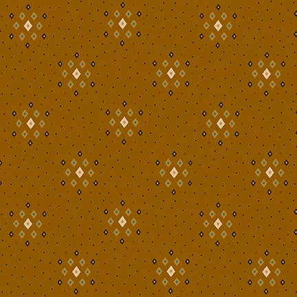 Quiet Grace Quilt Fabric - Diamond Clusters in Chestnut Brown - 918-33