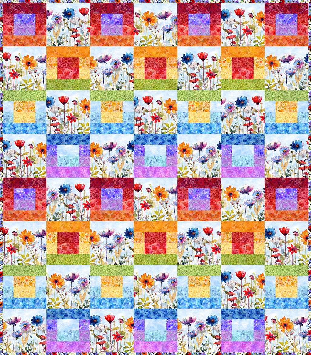 Blooming Day and Night Quilt Kit - BDAN-KIT