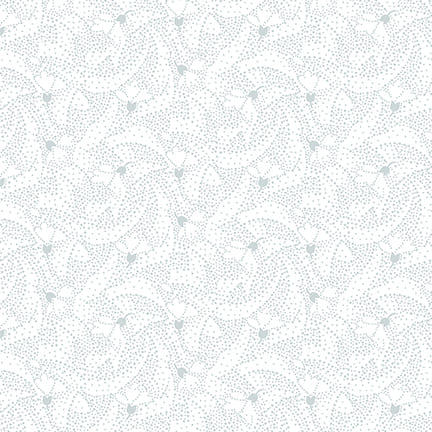 Quilter's Flour V Quilt Fabric - Dotted Geometric in White on White - 1260-01W