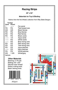 Racing Strips Quilt Pattern - P230-RACINGSTRIPS