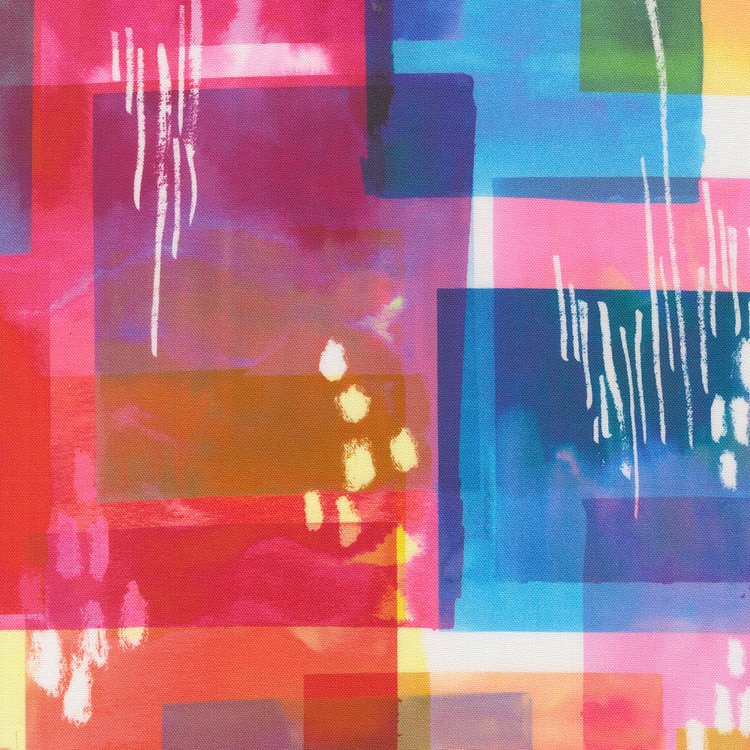 Radiant Quilt Fabric - Made For This Geometric in Rainbow Multi/White - 21843 11