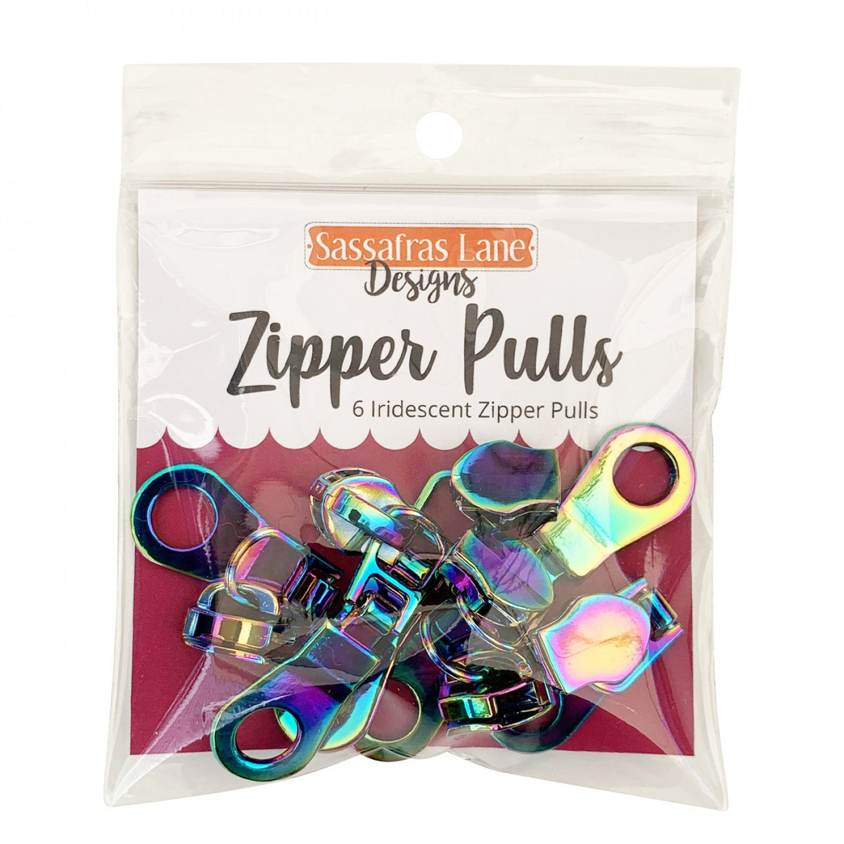 Rainbow Iridescent Zipper Pulls - SASSKIT14R