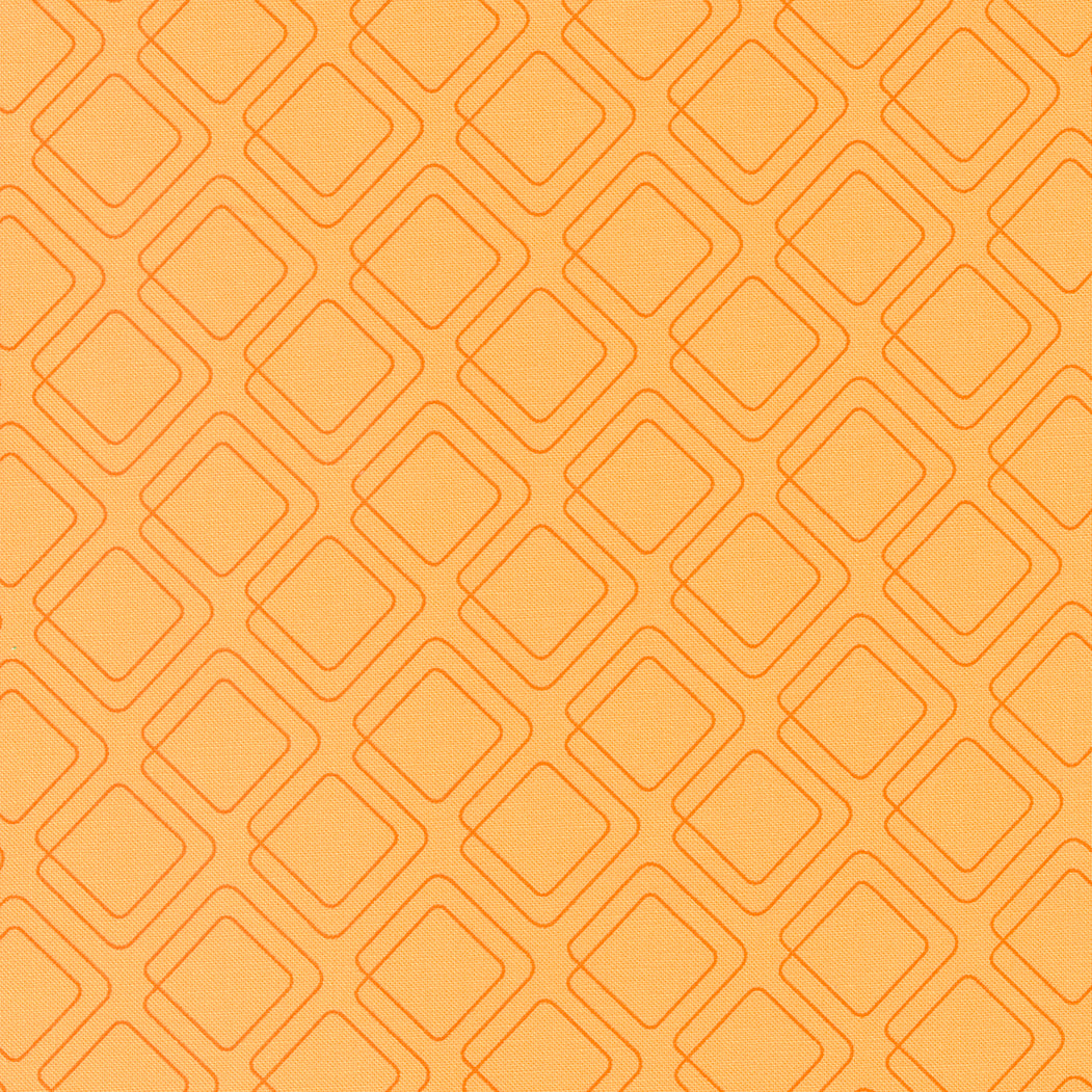 Rainbow Sherbet Quilt Fabric - Connected Graph Paper in Apricot Orange - 45024 32
