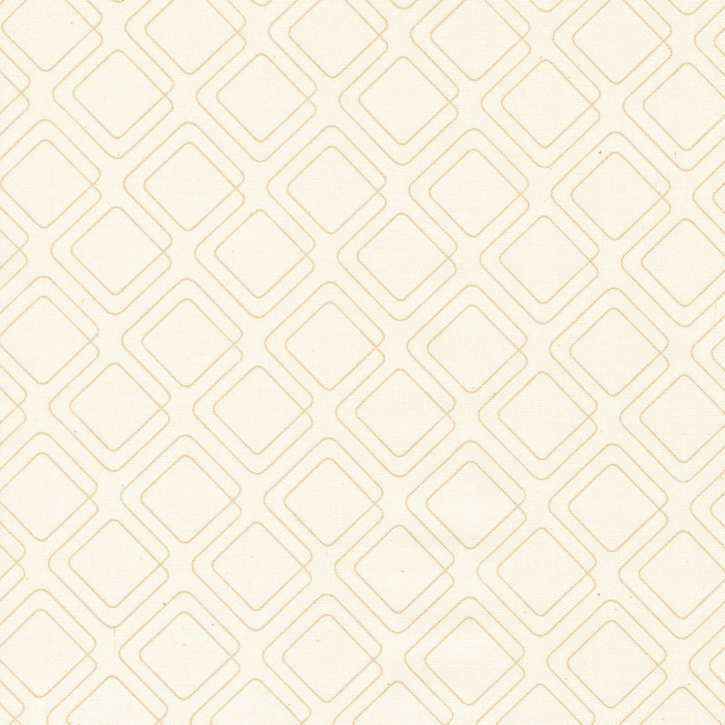 Rainbow Sherbet Quilt Fabric - Connected Graph Paper in Caramel Swirl Cream - 45024 12