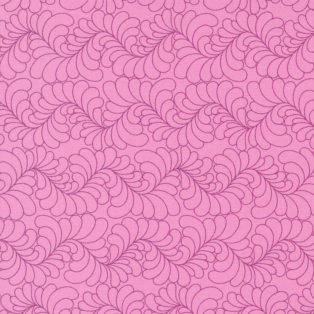 Rainbow Sherbet Quilt Fabric - Feathers in Rum Raisin Purple - 45022 40