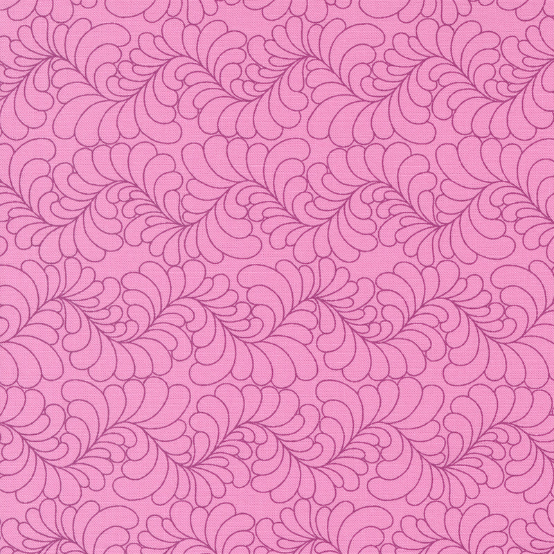 Rainbow Sherbet Quilt Fabric - Feathers in Rum Raisin Purple - 45022 40