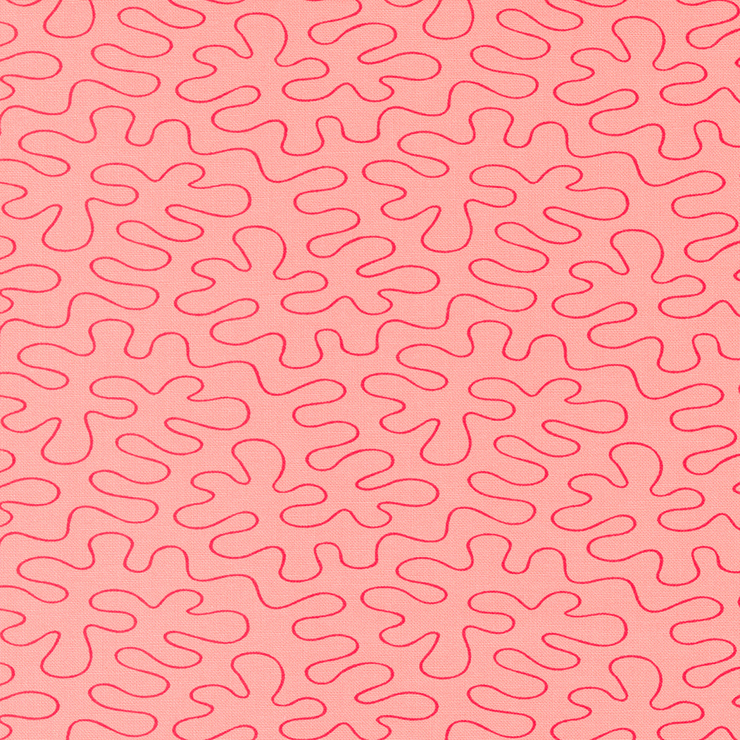 Rainbow Sherbet Quilt Fabric - Stipple Ripple in Strawberry Pink - 45026 37